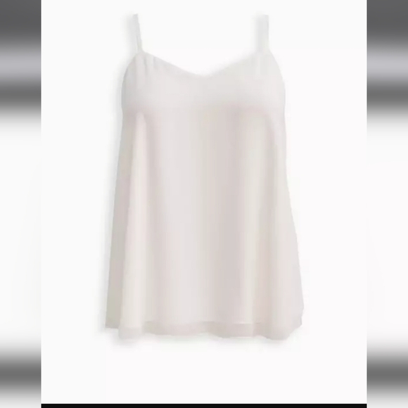 Torrid White Sophie Chiffon Swing Cami, Plus Size 1 - Picture 5 of 8